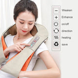 U Shape Electrical Shiatsu Massager Back Shoulder Body Neck Massage Shawl Car/Home Infrared Heated Kneading Vibration Massager